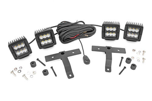 Jeep Quad LED Light Pod Kit  - Black Series (18-21 JL / 20-21 Gladiator)