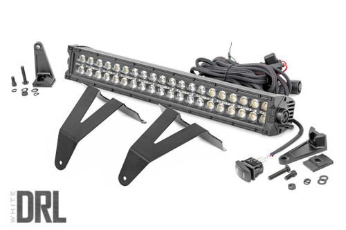 LED Light | Bumper Mount | 20" Black Dual Row | White DRL | Ram 1500 (19-22)