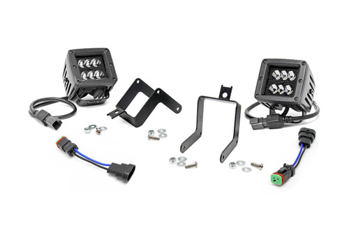 LED Light | Fog Mount | 2" Black Pair | Ford Super Duty (11-16)