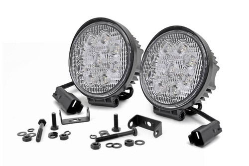 Chrome Series LED Light Pair | 4 Inch | Round