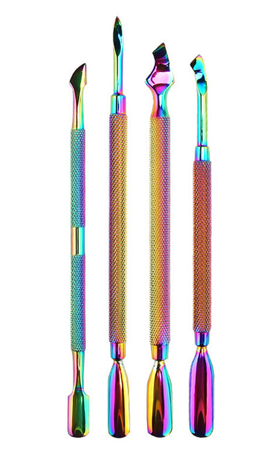 MO Nails Chameleon Rainbow Stainless Steel Nail Tool Kit 4pcs