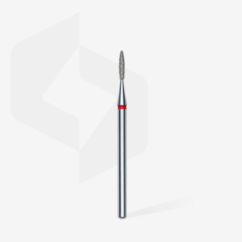 DIAMOND NAIL DRILL BIT  "Flame"- Red - 1.6 