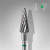 Carbide nail drill bit, "cone" green, diameter 6 mm / working part 14 mm