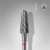 Carbide nail drill bit, "frustum", purple, head diameter 6 mm / working part 14 mm