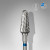 Carbide nail drill bit, "frustum", blue, head diameter 6 mm / working part 14 mm