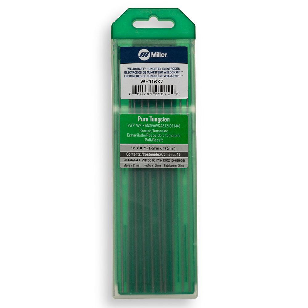 Pure Tungsten Electrodes with Green Tip for Precision TIG Welds