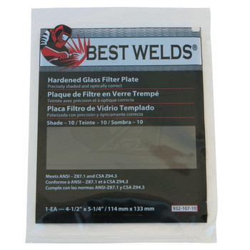 Best Welds Traditional Green, Glass Filter Plate, 4.5" x 5.25" 