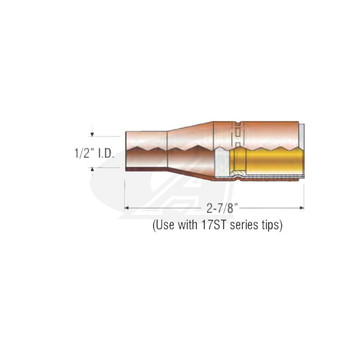 Profax Bottle Taper 1/2" MIG Nozzle - Copper (Pack of 10) 