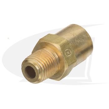 Oxygen Hose Coupler - 1/4 NPT to Male B Fitting - Glass House Supply