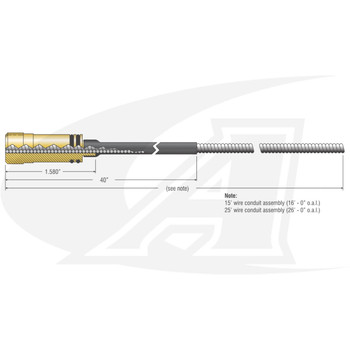 Profax 500 AMP Wire Conduit Assembly/Liner, 15' 