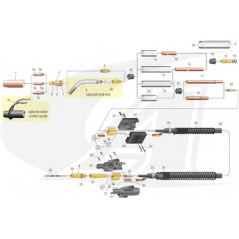 Profax HD450 Amp AMT Machine Tweco® Style MIG Gun