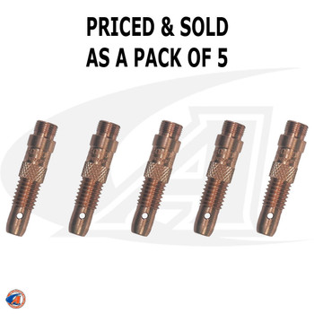 Miller/Weldcraft Collet Body - for WP-17, 18, 26, CS410 and 3 Series TIG Torches  (Pack of 5) 