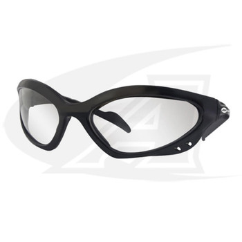  Shatterproof Safety Glasses.  Clear Lenses With Black Frames 