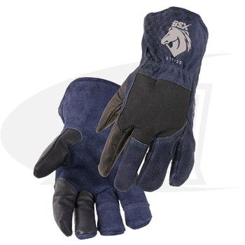 Black Stallion BSX Grain Goatskin & Flame-Resistant Stretch Knit Cotton TIG Gloves 