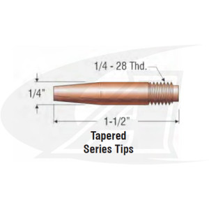 Profax MIG Tapered Tip for Tweco Style Guns up to 400A (Pack of 25) 