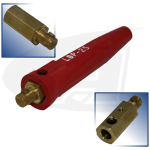 Lenco 150 Amp Small Dinse Style Machine Connector - Red 