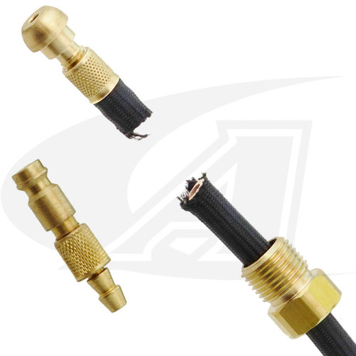 Arc-Zone Pro Quick-Release Single Shut-Off TIG QD Large Pin to 3/16" ID Hose 