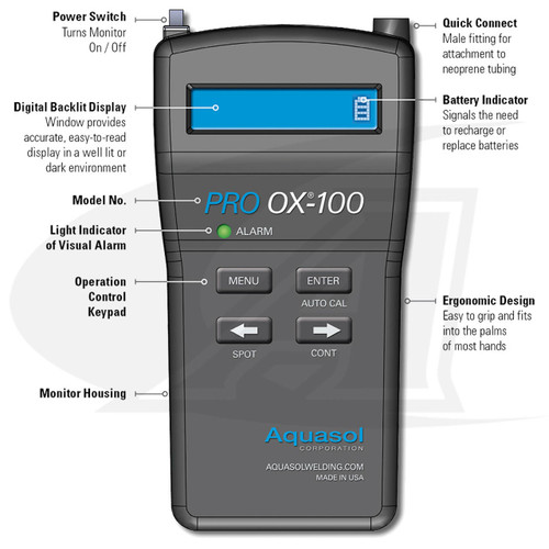 Aquasol Corporation Aquasol Cordless Programmable Digital Oxygen Monitor 