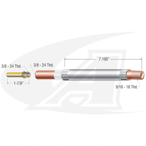 60 Degree Jacketed Conductor Tube - MIG-64A60-9HDJ - Arc-Zone.com, Inc