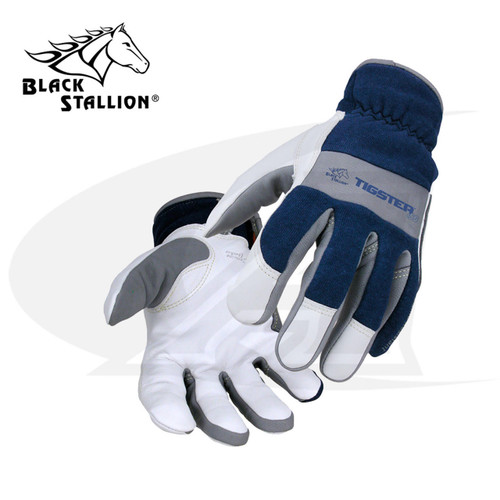 Black Stallion TIGster Premium Grain Goatskin & FR Cotton TIG Welding Glove 