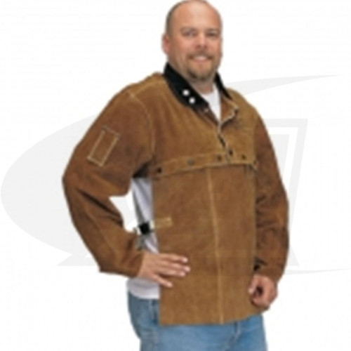 Black Stallion Side Split Cowhide Welding Cape Sleeve and Jumbo Bib Set 