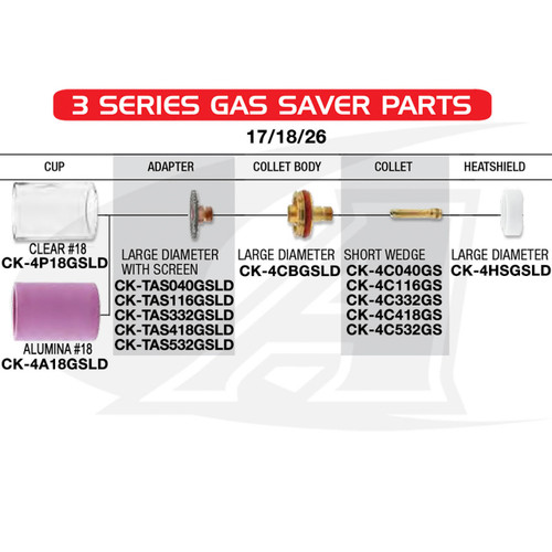 CK Worldwide Gas Saver Large Diameter #18 Pyrex: 17, 18, 26 & 3 Series 