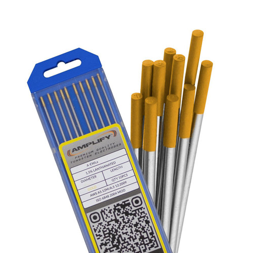 Amplify 1.5% Lanthanated Tungsten Electrodes - Gold Tip