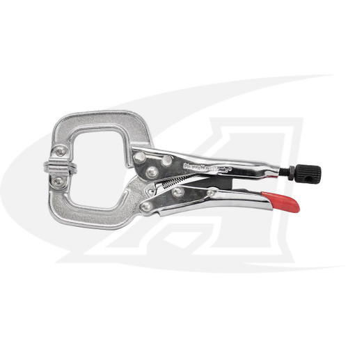 StrongHand Tools Locking C-Clamp Welding Pliers - Swivel Pad 