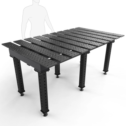 BuildPro™ 6.5' (1.98m) x 4' Welding Table - Nitride Finish