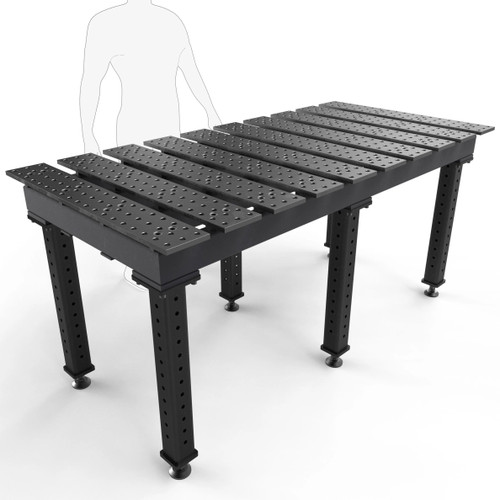 BuildPro™ 6.5' (1.98m) x 3' Welding Table - Nitride Finish