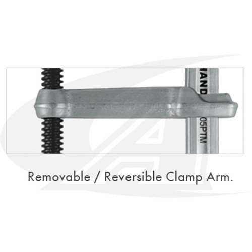 StrongHand Tools Reversible Arm Utility Clamp - Heavy Duty, Step-Over 