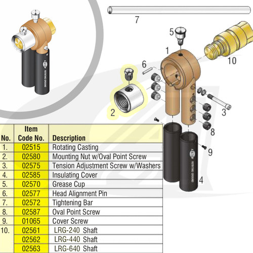 Lenco Mounting Nut w/ Screw for LRG Rotary Ground Clamps 