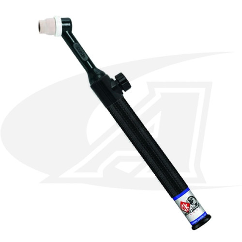 CK Worldwide Low Profile Rigid Head Air-Cooled 80Amp TIG Torch Head with Gas Valve, Handle 