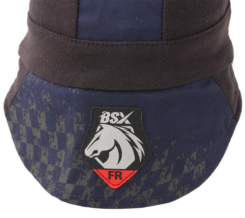 Black Stallion BSX® Silicone Grip FR Cotton Welding Cap, Navy & Black 