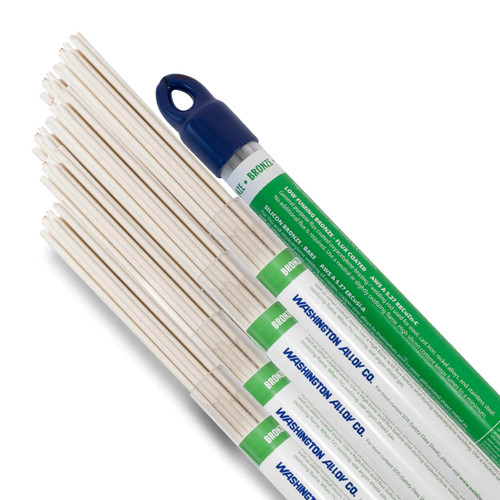 Flux-Coated Low Fuming Bronze Brazing Rod (RBCuZn-C), 1 lb Pack