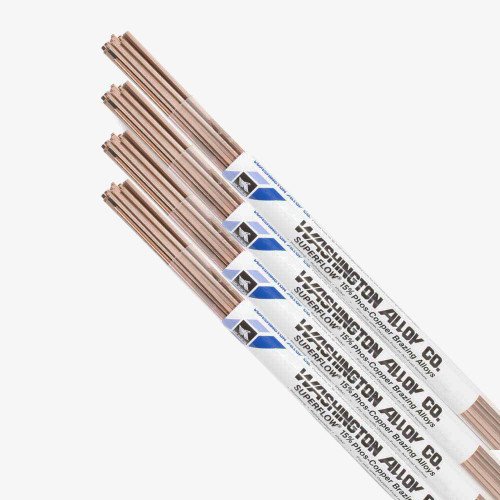 SUPERFLOW 15, 15% Silver Phos-Copper Brazing Rod (BCuP-5), 1 lb Pack