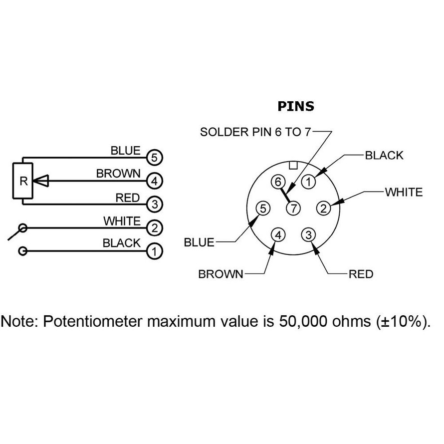 SSC Controls SSC Everlast Style (7 Pin) 50k Ohm 