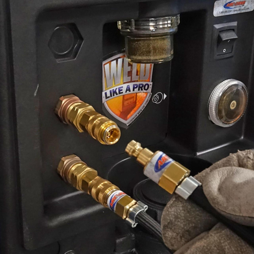 Arc-Zone Pro ZeroLoss™ Double Shut-Off TIG Water QD - NO MESS! 