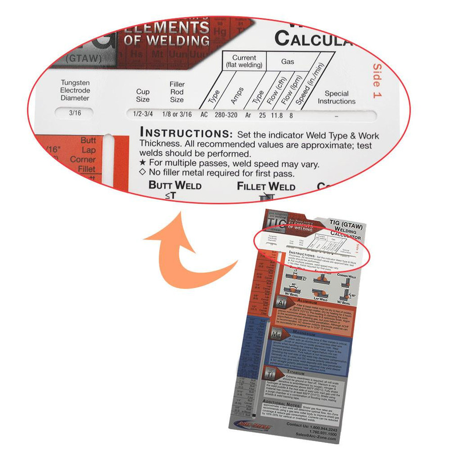  Arc-Zone Pro TIG/GTAW Calculator 