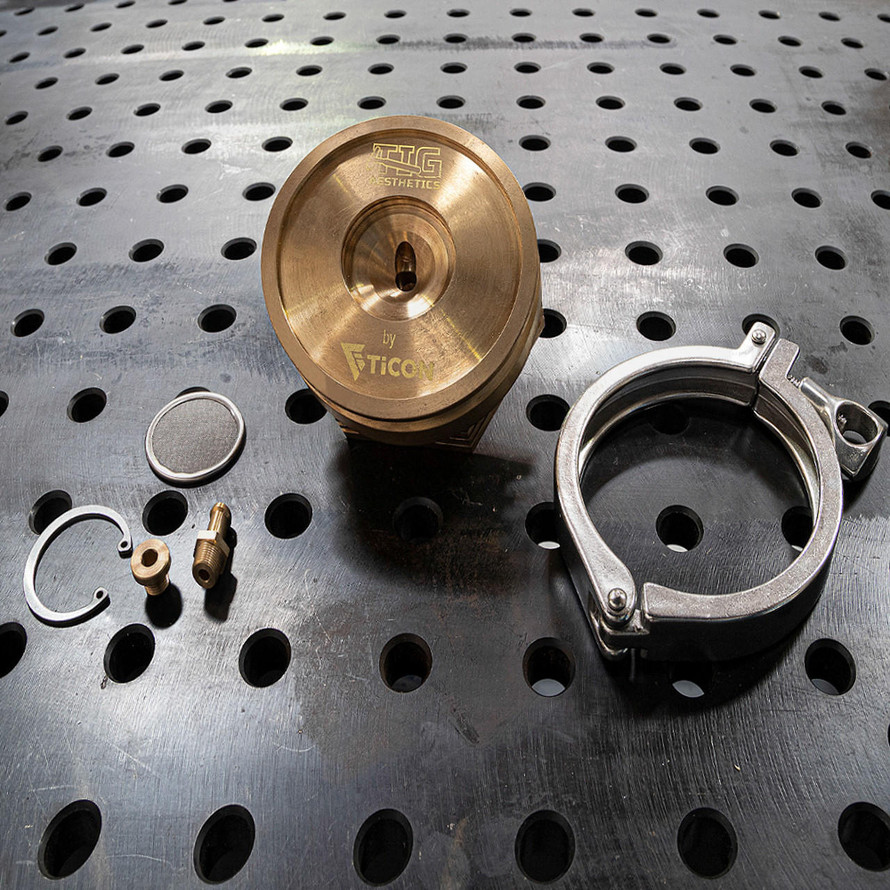 TIG Aesthetics Copper Chill Blocks for V-Band Flanges 