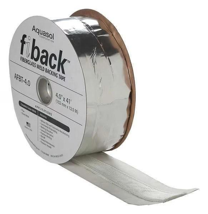 Aquasol Corporation Fiber Insulated Weld Backing Tape, 2.5" (64mm) & 4" (102mm) 