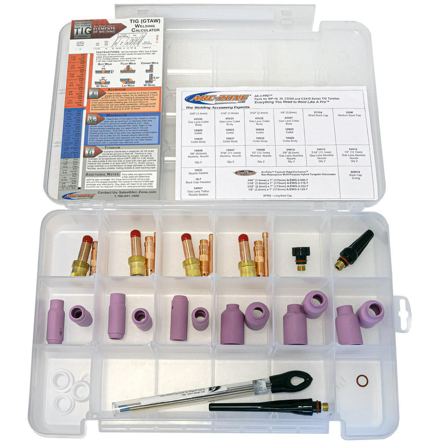Arc-Zone Pro 18, 26, CS410 & 3 Series TIG Pro Kit™ 