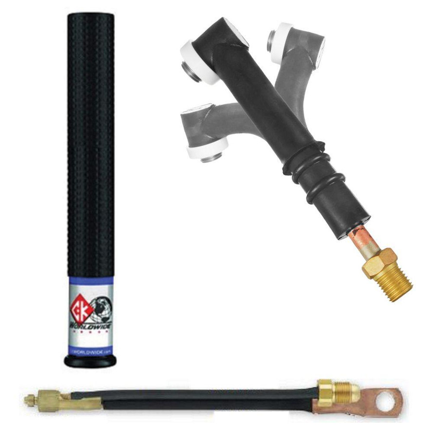 CK Worldwide Low Profile 8 Series Flex Head, Air-Cooled 90Amp 2-Piece Cable 
