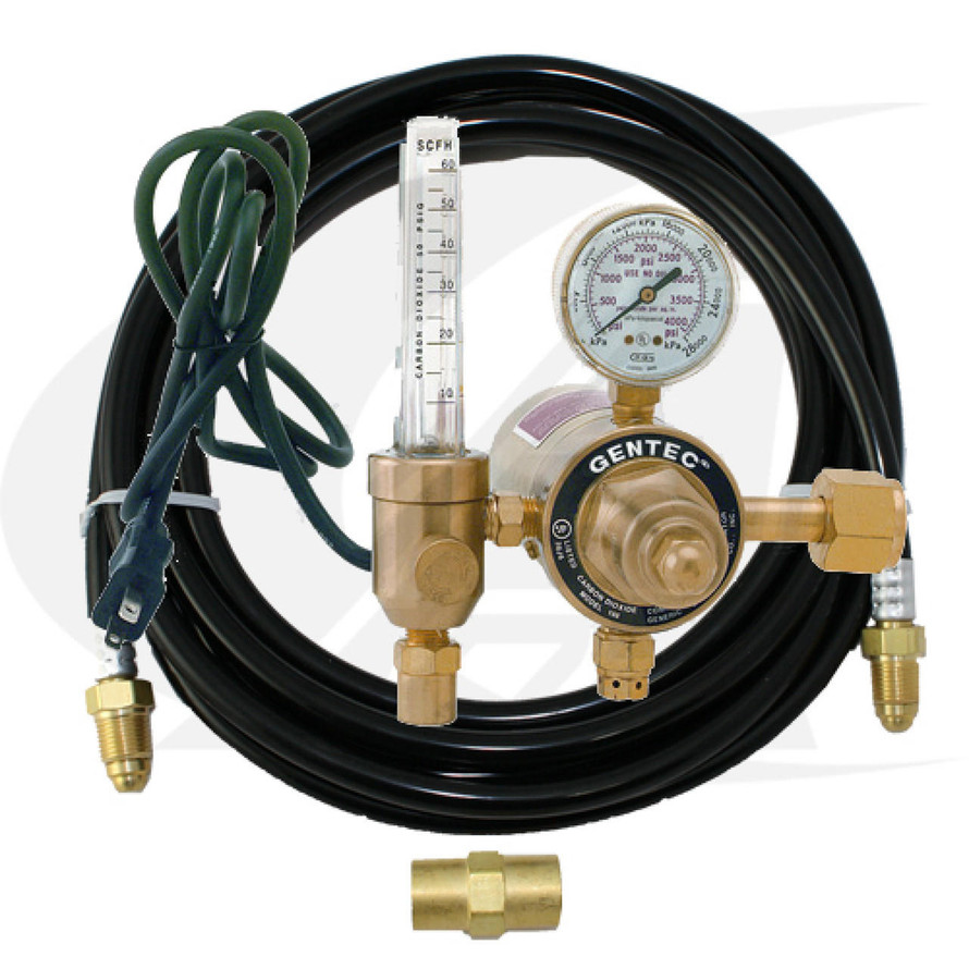 Genstar Technologies Premium Co2 Heater Flowmeter Regulator 115V U.S. w/Gas Hose 