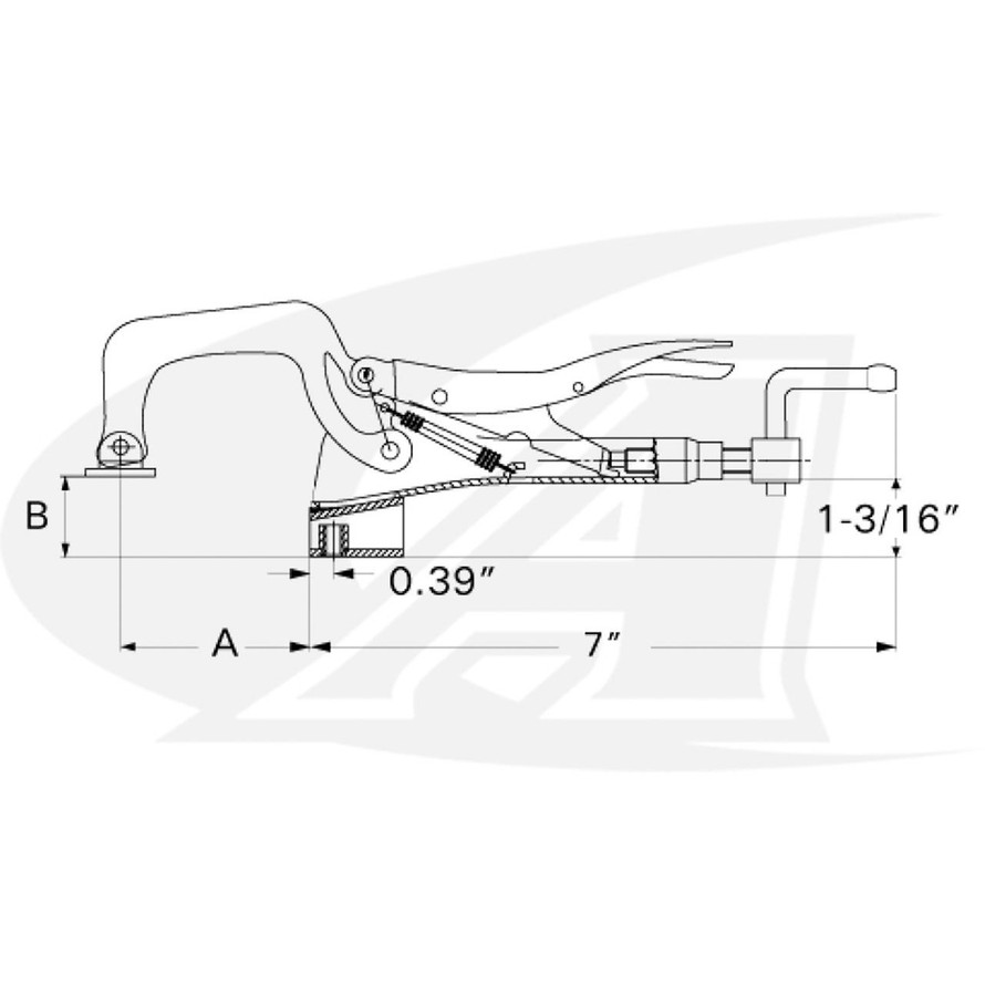 StrongHand Tools Table Mount Locking C-Clamp 