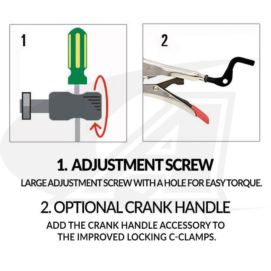 StrongHand Tools Locking C-Clamp Welding Pliers - Swivel Pad 