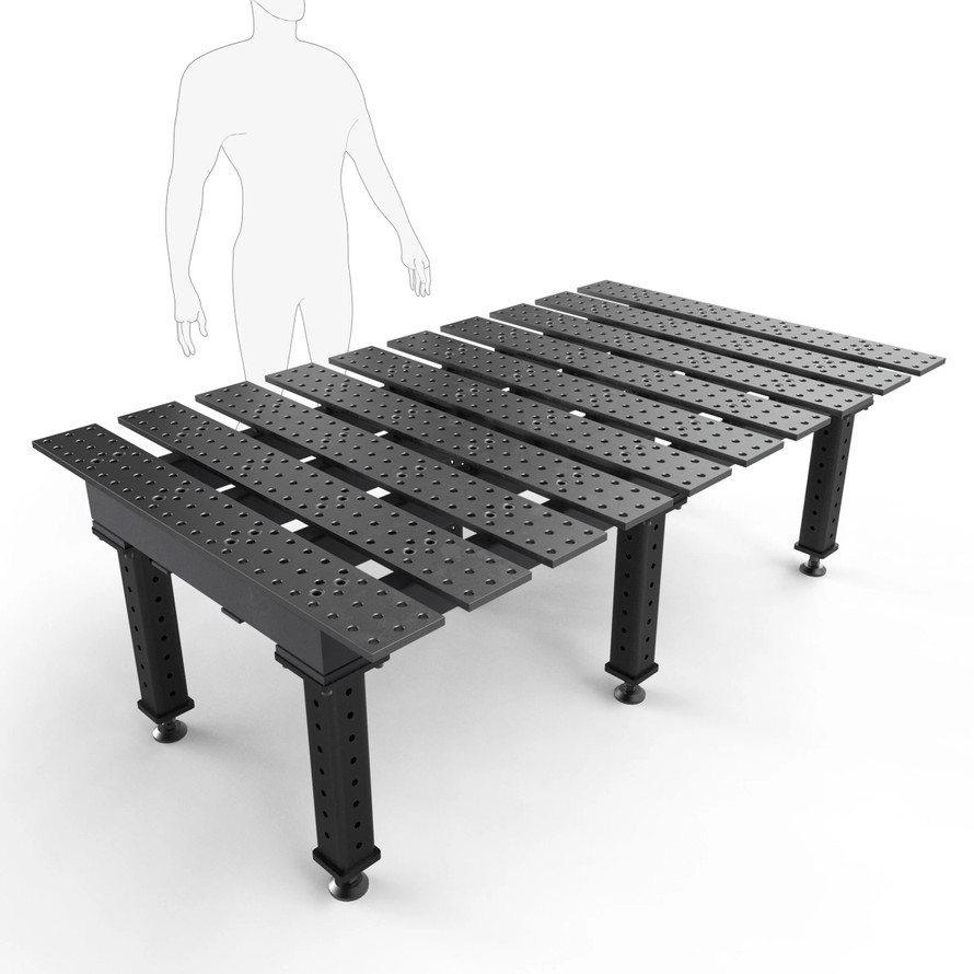 BuildPro™ 6.5' (1.98m) x 4' Welding Table - Nitride Finish