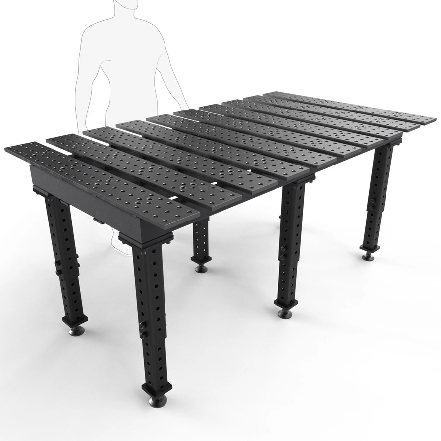 BuildPro™ 6.5' (1.98m) x 4' Welding Table - Nitride Finish