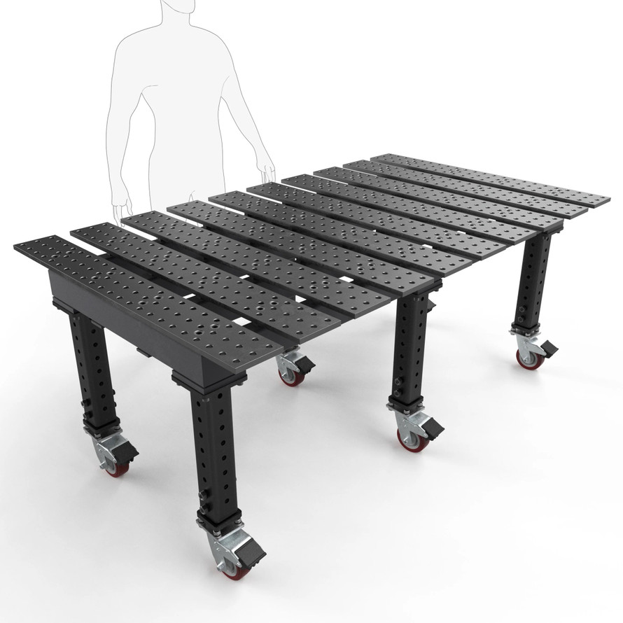 BuildPro™ 6.5' (1.98m) x 4' Welding Table - Nitride Finish