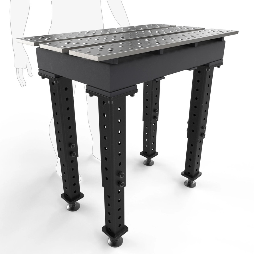 BuildPro™ 2' (0.56m) x 3' Welding Table - Standard Finish